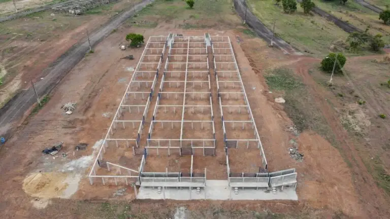 Curral para leilão de bovinos da Currais Itabira.