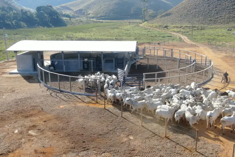Curral Anti-Stress C12 em concreto pré-moldado protendido e autoadensável da Currais Itabira.