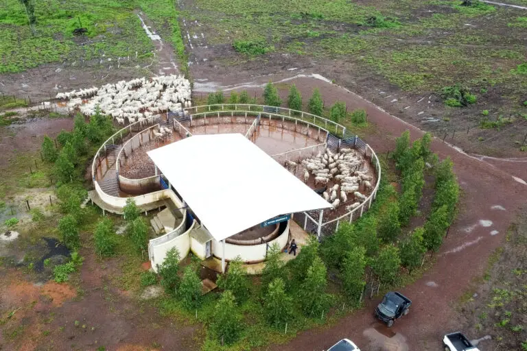 Curral Anti-Stress C60-C3 em concreto pré-moldado protendido e autoadensável da Currais Itabira.